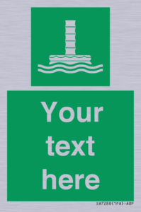 Custom sign safe condition Evacuation chute 